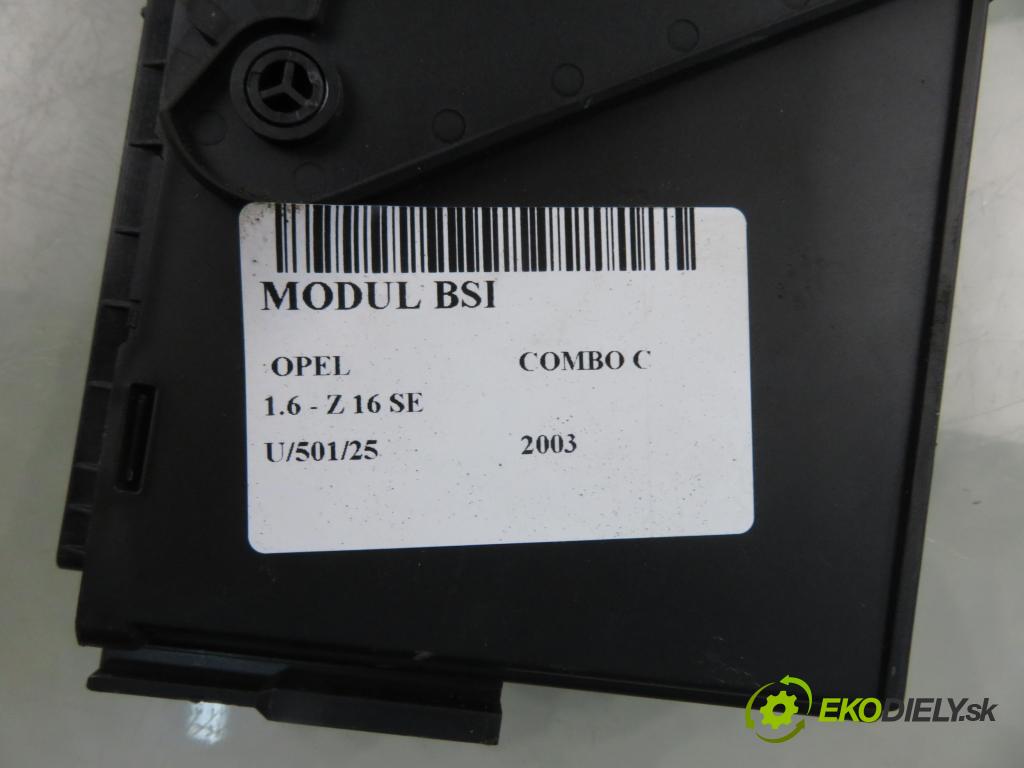 OPEL COMBO C KOMBIVAN 2003 62,00 1.6 8V 84 - Z 16 SE 1598,00 MODUL BSI 24410825 ; 5WK48713