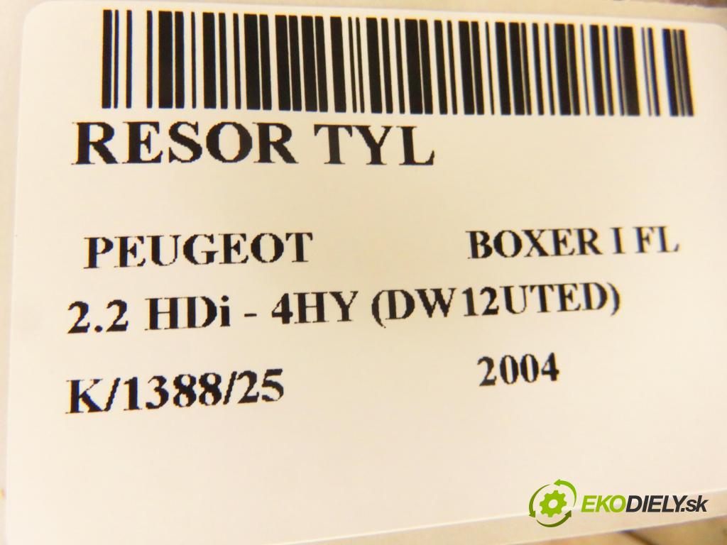 PEUGEOT BOXER Skrzynia (244) FURGON 2004 74,00 2.2 HDi - 4HY (DW12UTED) 2179,00 Listové pero zadné