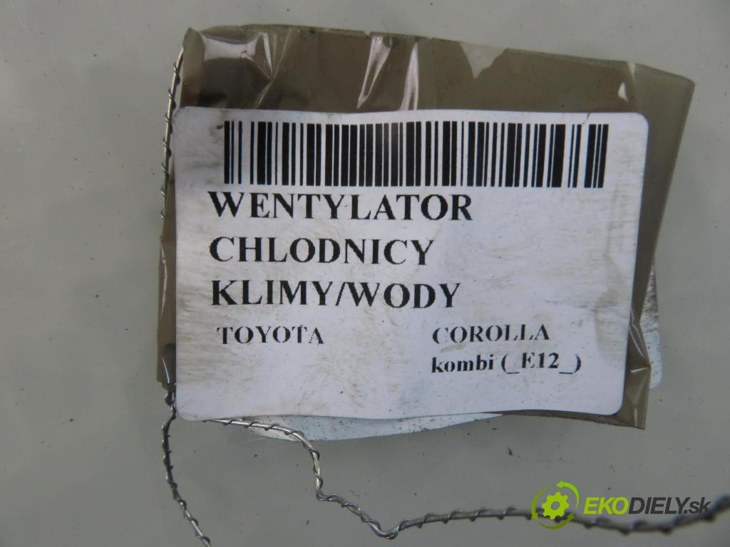 TOYOTA COROLLA kombi (_E12_) KOMBI 2005 0,00 1.4 D4-D (NDE120_) - 1ND-TV 1364,00 Ventilátor chladič klíma/voda 163630G050