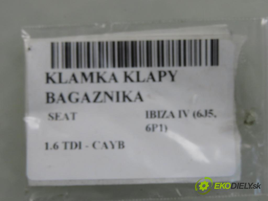 SEAT IBIZA IV (6J5, 6P1) HB 2010 66,00 1.6 TDI - CAYB 1598,00 Kľučka dverí kufor 6J4827565A
