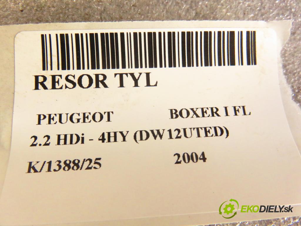 PEUGEOT BOXER Skrzynia (244) FURGON 2004 74,00 2.2 HDi - 4HY (DW12UTED) 2179,00 Listové pero zadné