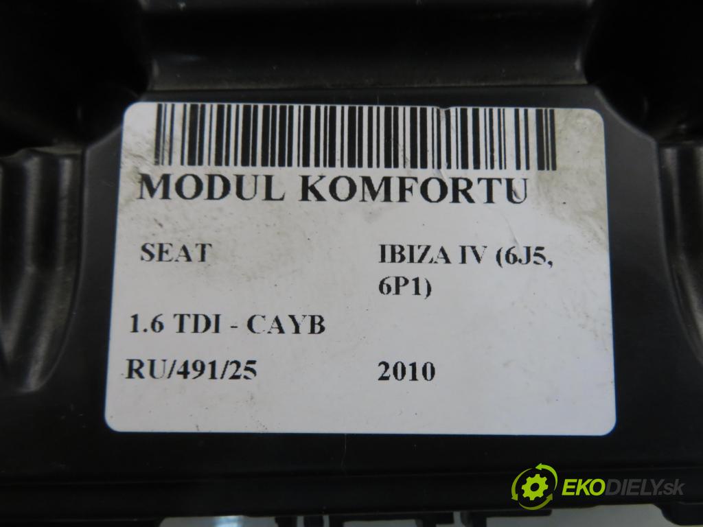 SEAT IBIZA IV (6J5, 6P1) HB 2010 66,00 1.6 TDI - CAYB 1598,00 MODUL komfortu 6R0937087D ; A2C53362300 ; 5WK50147