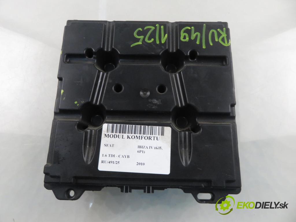 SEAT IBIZA IV (6J5, 6P1) HB 2010 66,00 1.6 TDI - CAYB 1598,00 MODUL komfortu 6R0937087D ; A2C53362300 ; 5WK50147