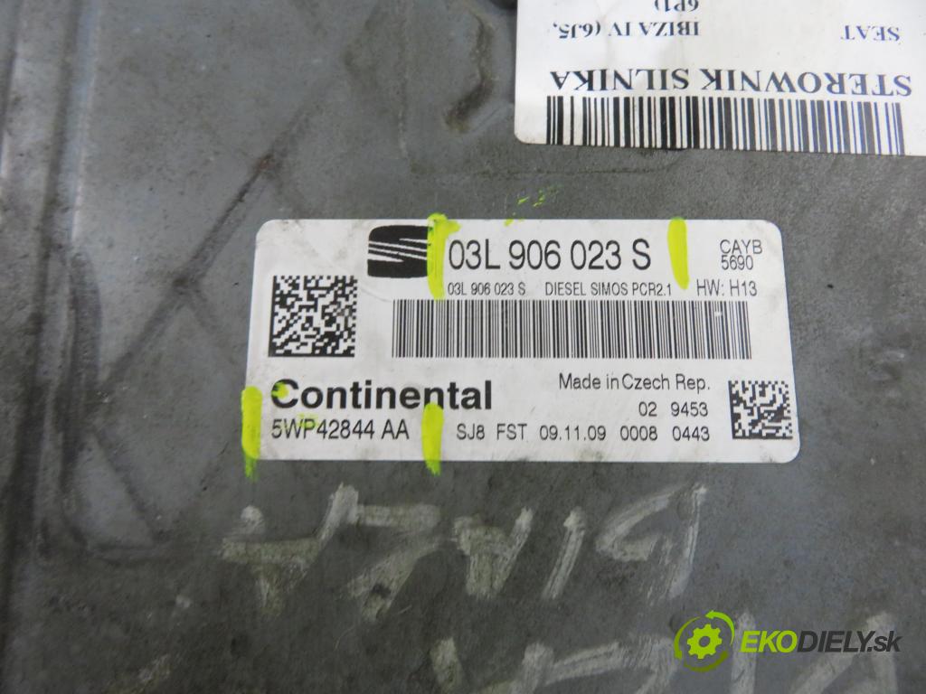 SEAT IBIZA IV (6J5, 6P1) HB 2010 66,00 1.6 TDI - CAYB 1598,00 Riadiaca jednotka Motor 03L906023S ; 5WP42844AA