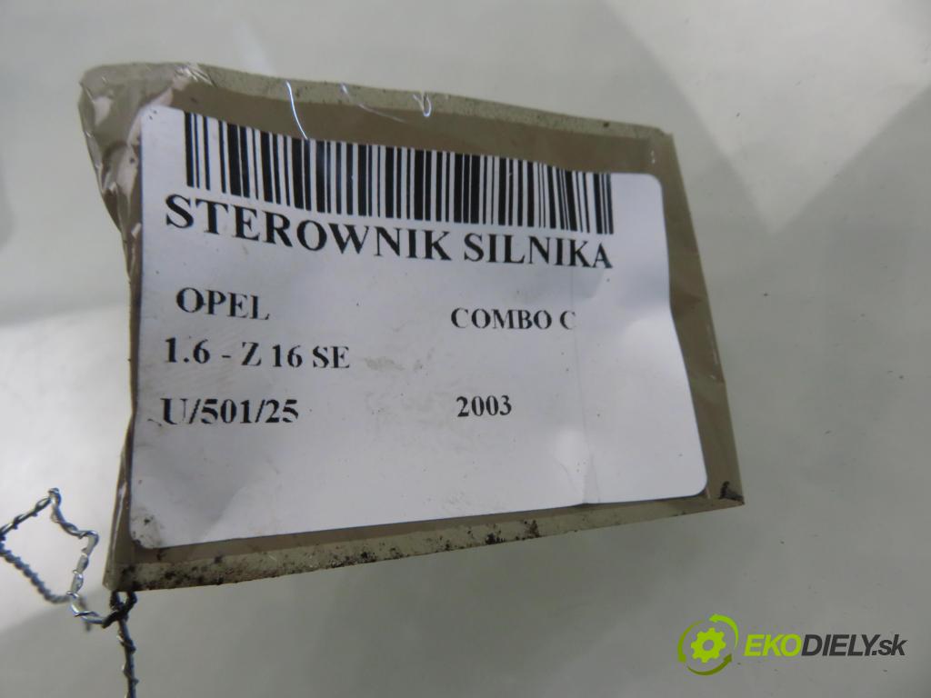 OPEL COMBO C KOMBIVAN 2003 62,00 1.6 8V 84 - Z 16 SE 1598,00 Riadiaca jednotka Motor 12214840