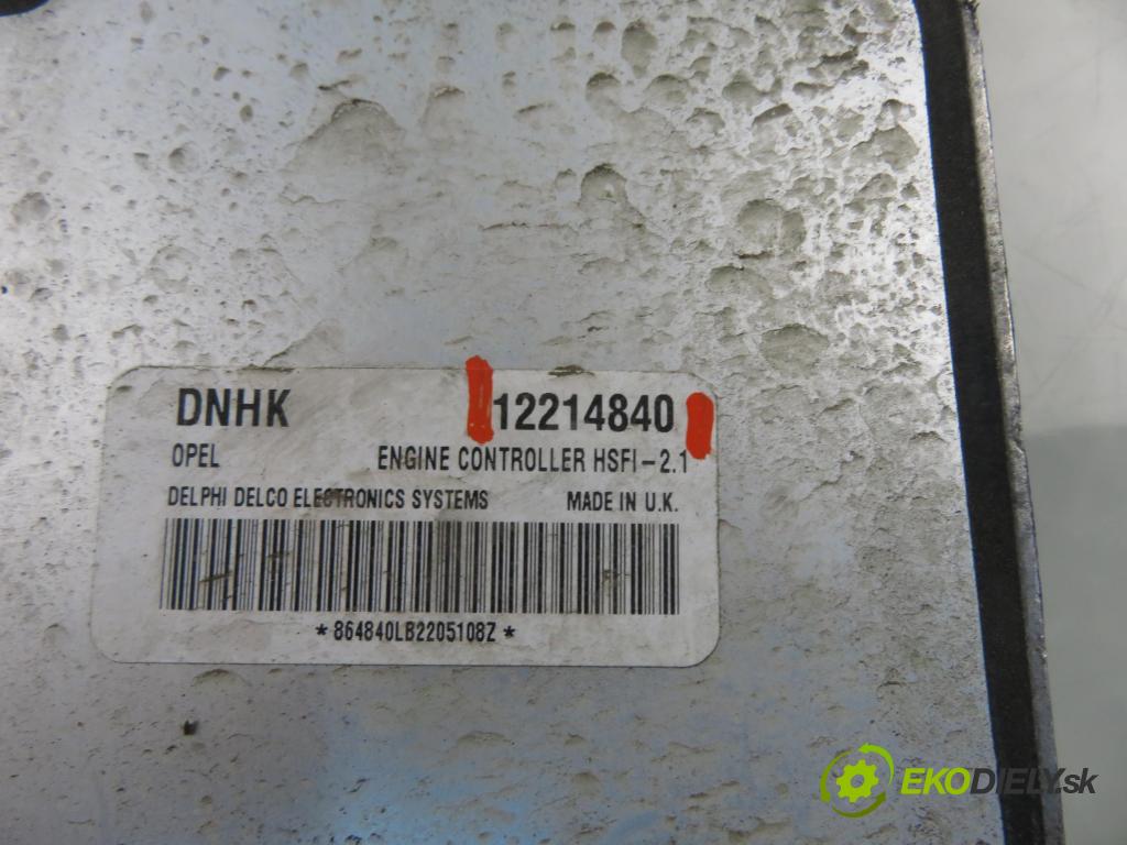 OPEL COMBO C KOMBIVAN 2003 62,00 1.6 8V 84 - Z 16 SE 1598,00 Riadiaca jednotka Motor 12214840