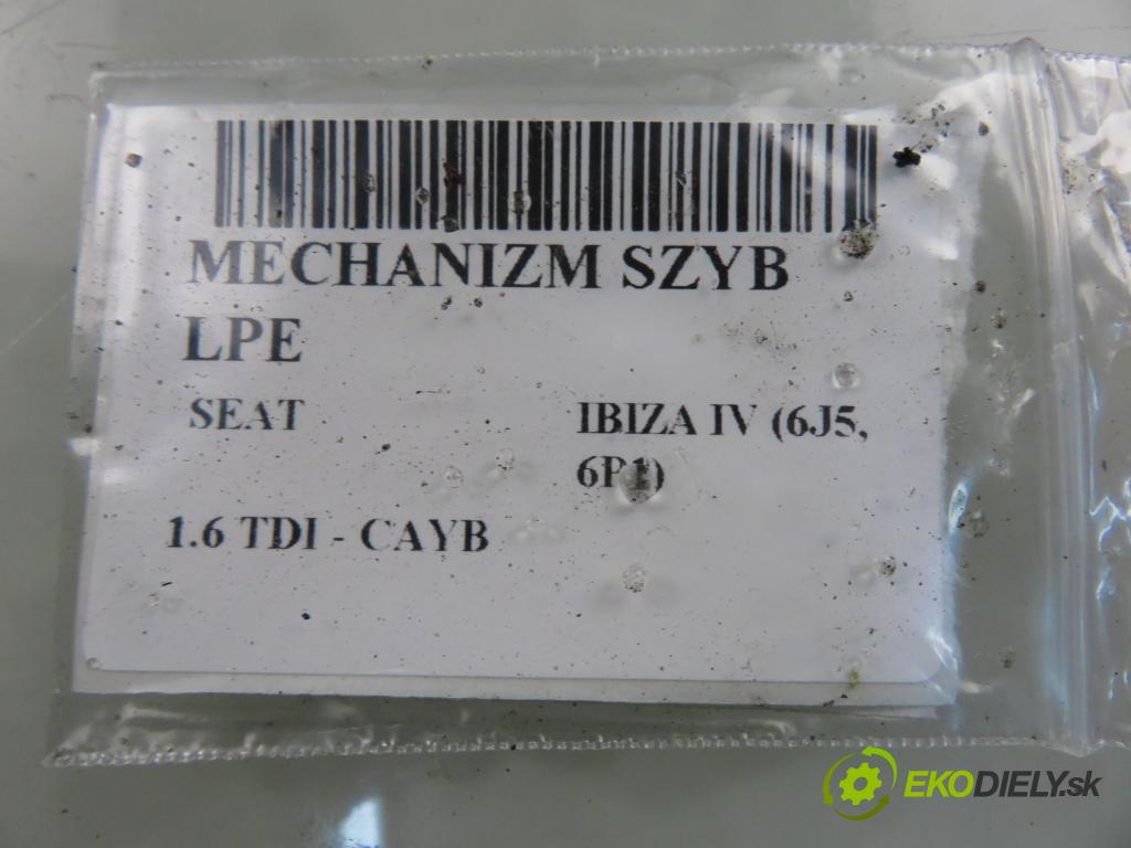 SEAT IBIZA IV (6J5, 6P1) HB 2010 66,00 1.6 TDI - CAYB 1598,00 Mechanizmus okien 6R0959801M ; 6J4837401D