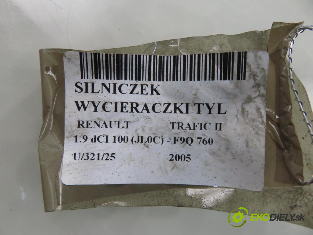 RENAULT TRAFIC II Autobus (JL) BUS 2005 74,00 1.9 dCI 100 (JL0C) - F9Q 760 1870,00 Motorček stierače zadné 91165699