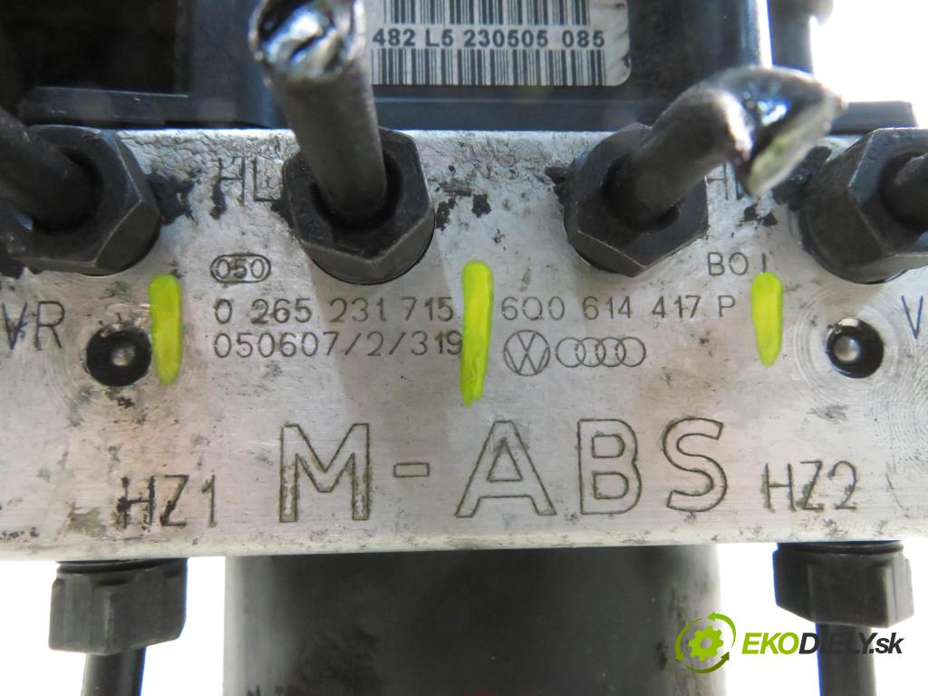 SKODA FABIA I Combi (6Y5) KOMBI 2006 74,00 1.9 TDI - ATD 1896,00 Pumpa ABS 0265800512 ; 6Q0614417P ; 0265231715 (Pumpa ABS)