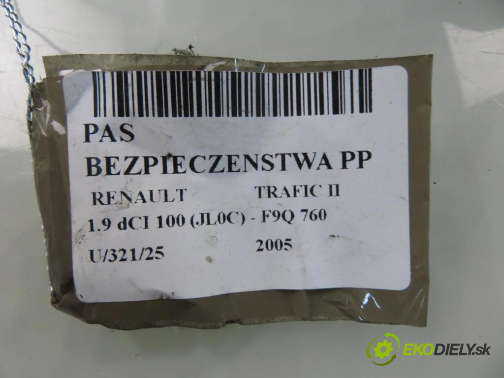 RENAULT TRAFIC II Autobus (JL) BUS 2005 74,00 1.9 dCI 100 (JL0C) - F9Q 760 1870,00 Držiak bezpečnostný PP 300778