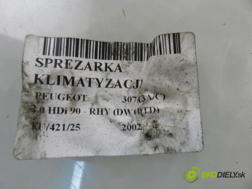 PEUGEOT 307 (3A/C) HB 2002 66,00 2.0 HDi 90 - RHY (DW10TD) 1997,00 KOMPRESOR: klimatizace  (Kompresor klimatizace)