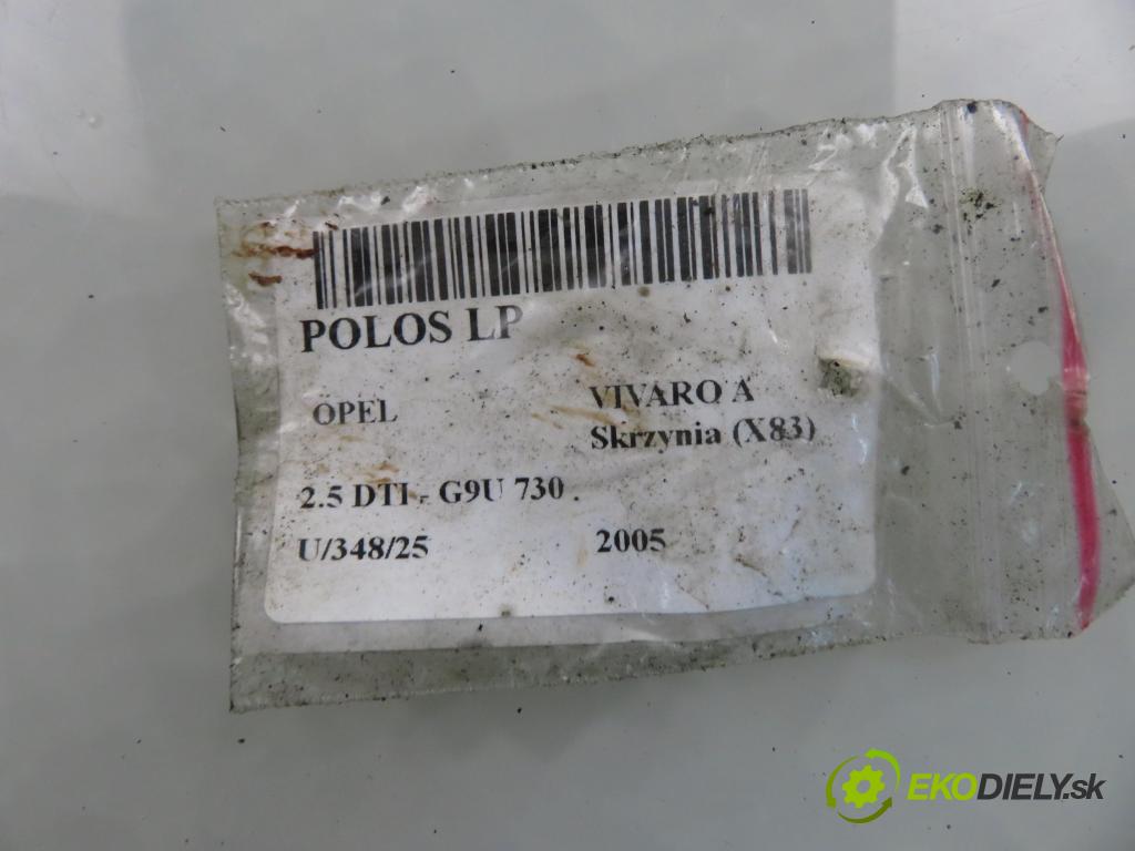 OPEL VIVARO A Skrzynia (X83) FURGON 2005 99,00 2.5 DTI 135 - G9U 730 2464,00 Poloos LP