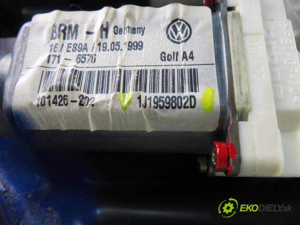 VW GOLF IV (1J1) HB 2000 74,00 1.6 - AKL 1595,00 Mechanizmus okien 3D 1J1959802D ; 1J3837756B