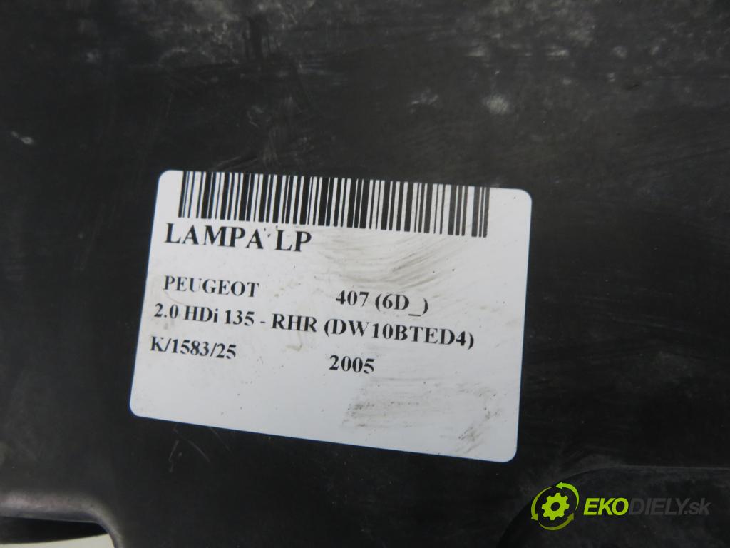 PEUGEOT 407 (6D_) SEDAN 2005 100,00 2.0 HDi 135 - RHR 1997,00 Svetlo LP 0301213203