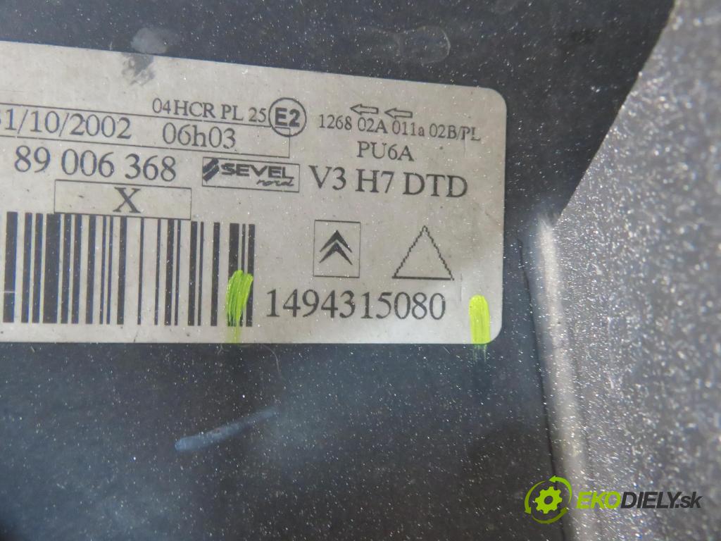 CITROEN C8 (EA_, EB_) MINIVAN 2002 0,00 2.0 HDi - RHT (DW10ATED4) 1997,00 Svetlo PP 1494315080