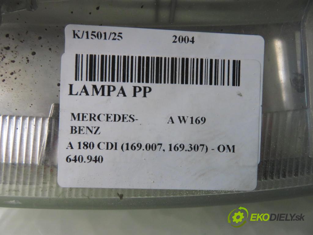 MERCEDES-BENZ KLASA A (W169) HB 2004 80,00 2.0 CDI 109 - OM 640.940 1991,00 Svetlo PP 0301197202 ; A1698200261