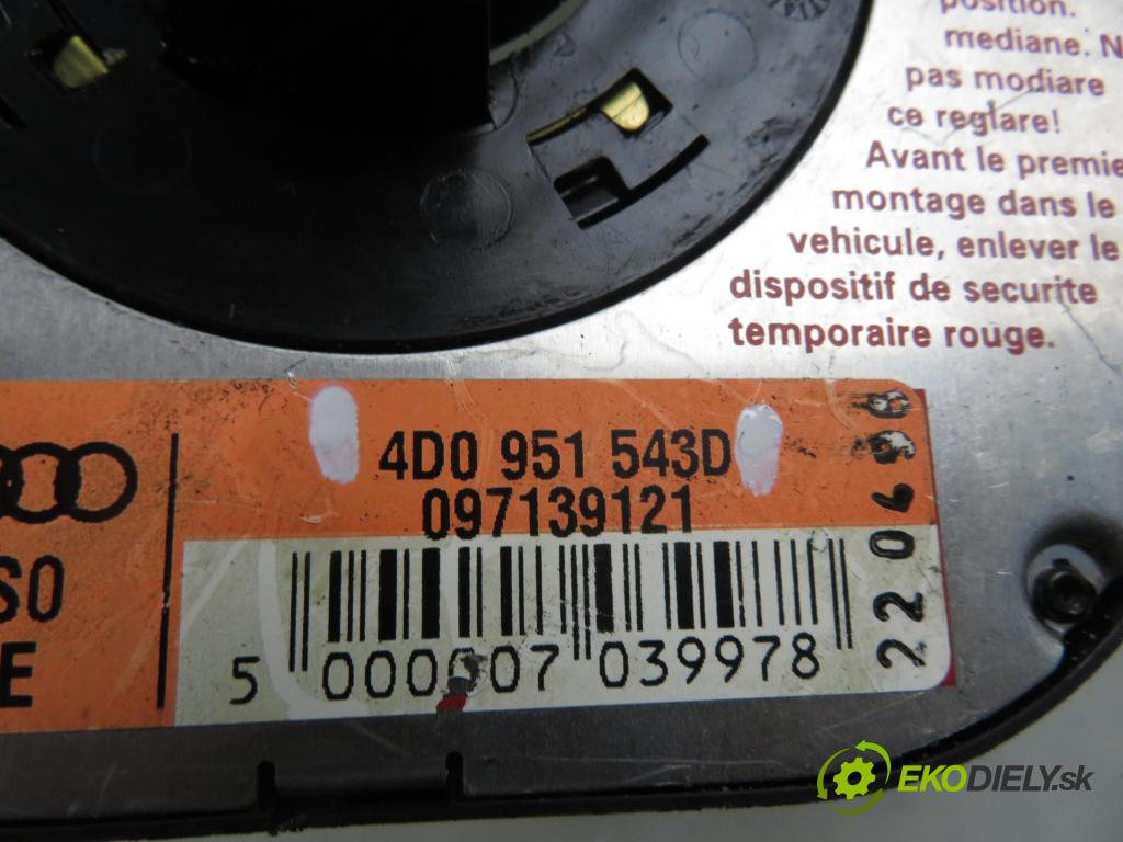 AUDI A4 (8D2, B5) SEDAN 1996 92,00 1.8 - ADR 1781,00 PÁSKA: air BAG 4D0951543D