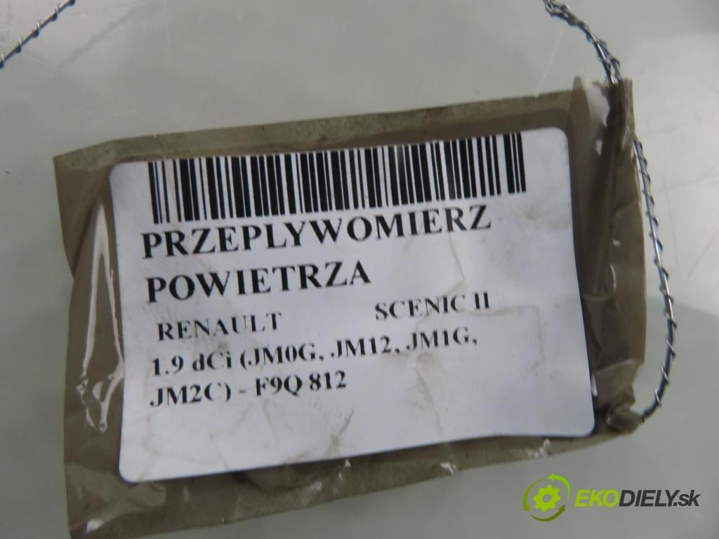 RENAULT SCENIC II (JM0/1_) MINIVAN 2004 88,00 1.9 dCi 120 - F9Q 812 1870,00 váha vzduchu vzduchu 5WK9620 ; 7700104426 ; 7700109812