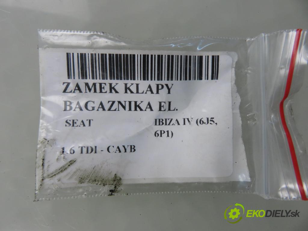 SEAT IBIZA IV (6J5, 6P1) HB 2010 66,00 1.6 TDI - CAYB 1598,00 zámok dveří kufr EL. 6J4827505