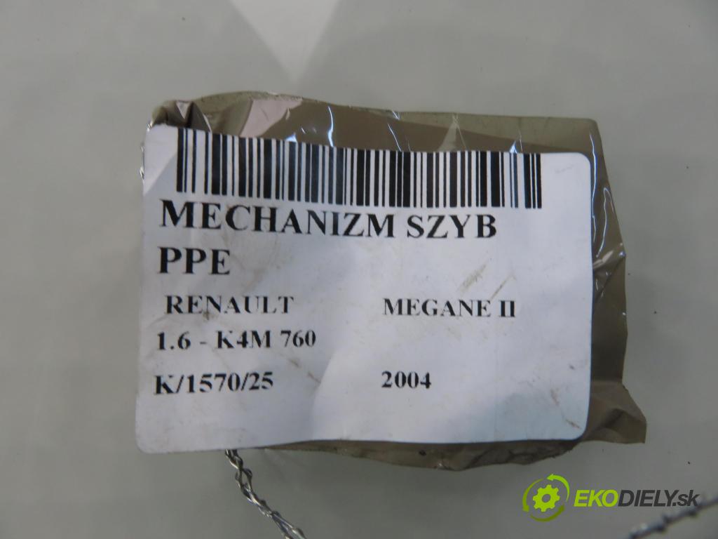 RENAULT MEGANE II sedan (LM0/1_) SEDAN 2004 0,00 1.6 - K4M 760 1598,00 Mechanizmus okien 400791E
