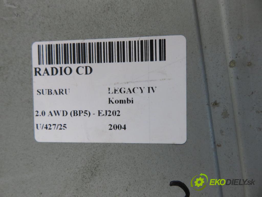 SUBARU LEGACY IV Kombi (BP) KOMBI 2004 101,00 2.0 AWD (BP5) - EJ202 1994,00 RADIO CD 86201AG400