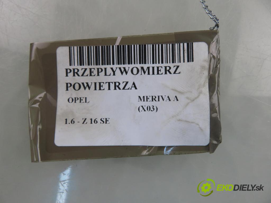 OPEL MERIVA A nadwozie wielkoprzestrzenne (MPV) (X03) HB 2003 64,00 1.6 - Z 16 SE 1598,00 váha vzduchu vzduchu 90470089