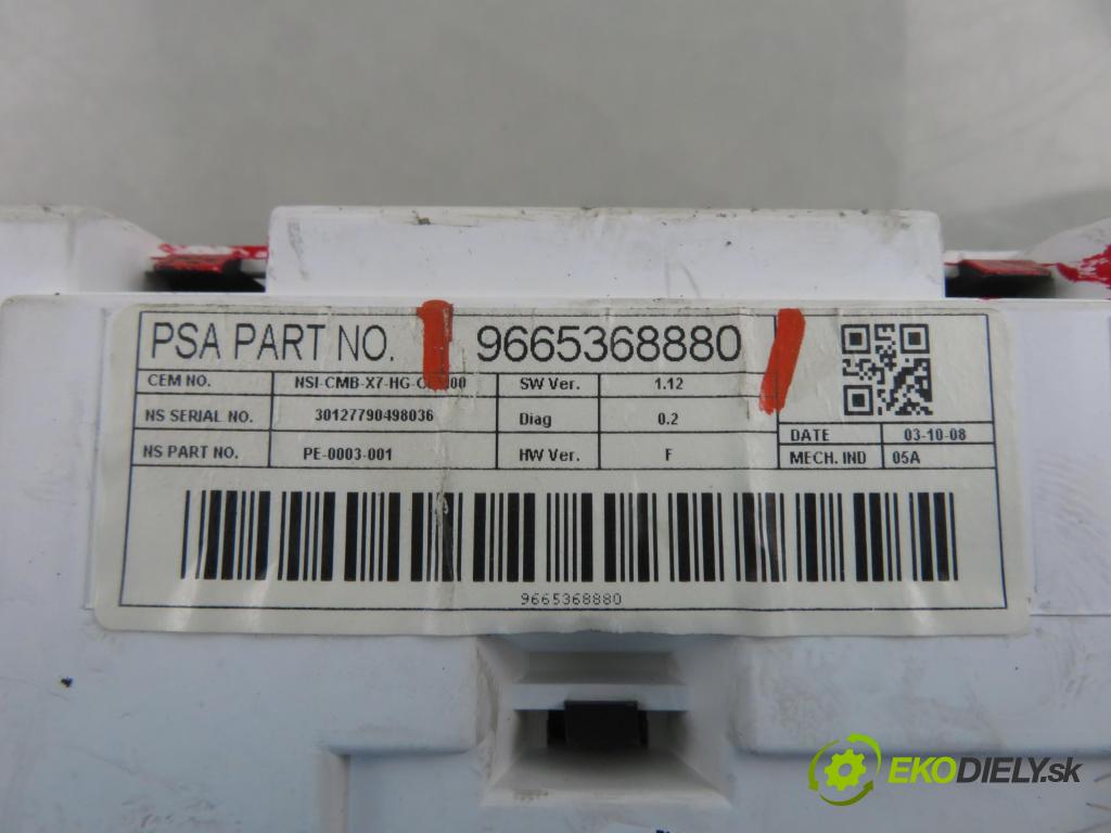 CITROEN C5 III (RD_) SEDAN 2008 155,00 3.0 V6 211 - XFV (ES9A) 2946,00 Prístrojovka elektrický 9665368880
