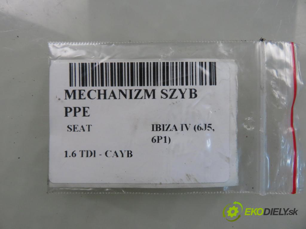 SEAT IBIZA IV (6J5, 6P1) HB 2010 66,00 1.6 TDI - CAYB 1598,00 mechanismus oken PPE 6R0959802P ; 6J4837402D