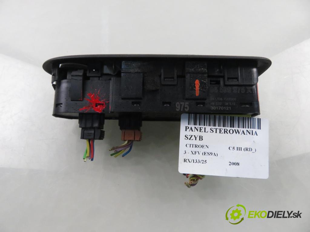 CITROEN C5 III (RD_) SEDAN 2008 155,00 3.0 V6 211 - XFV (ES9A) 2946,00 Panel ovládania okien 96599975XT