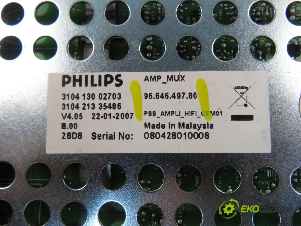 CITROEN C5 III (RD_) SEDAN 2008 155,00 3.0 V6 211 - XFV (ES9A) 2946,00 Zosilňovač 9664649780 (Zosilňovač)