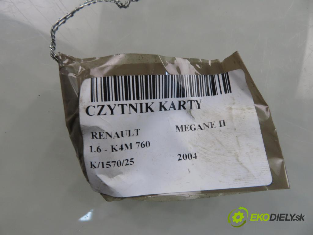 RENAULT MEGANE II sedan (LM0/1_) SEDAN 2004 0,00 1.6 - K4M 760 1598,00 čítač KARTY: S118539001E ; 8200074331A