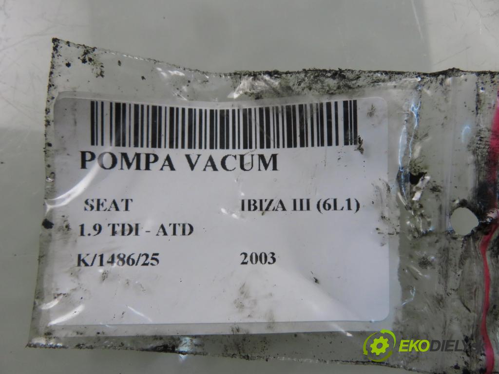 SEAT IBIZA III (6L1) HB 2003 74,00 1.9 TDI - ATD 1896,00 Pumpa vákuová 038145209E