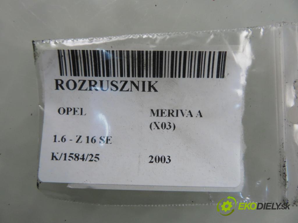 OPEL MERIVA A nadwozie wielkoprzestrzenne (MPV) (X03) HB 2003 64,00 1.6 - Z 16 SE 1598,00 Štartér D6RA249 ; 09115191 (Štartér)