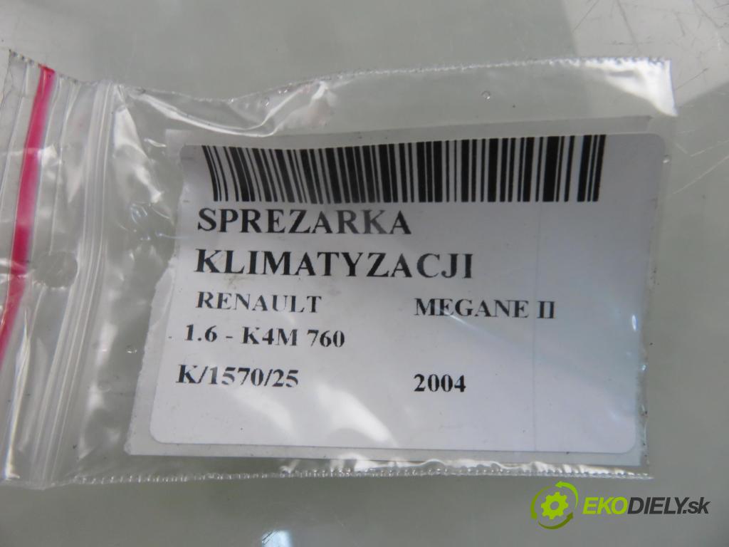 RENAULT MEGANE II sedan (LM0/1_) SEDAN 2004 0,00 1.6 - K4M 760 1598,00 KOMPRESOR: klimatizácie 8200316164 (Kompresor klimatizácie)