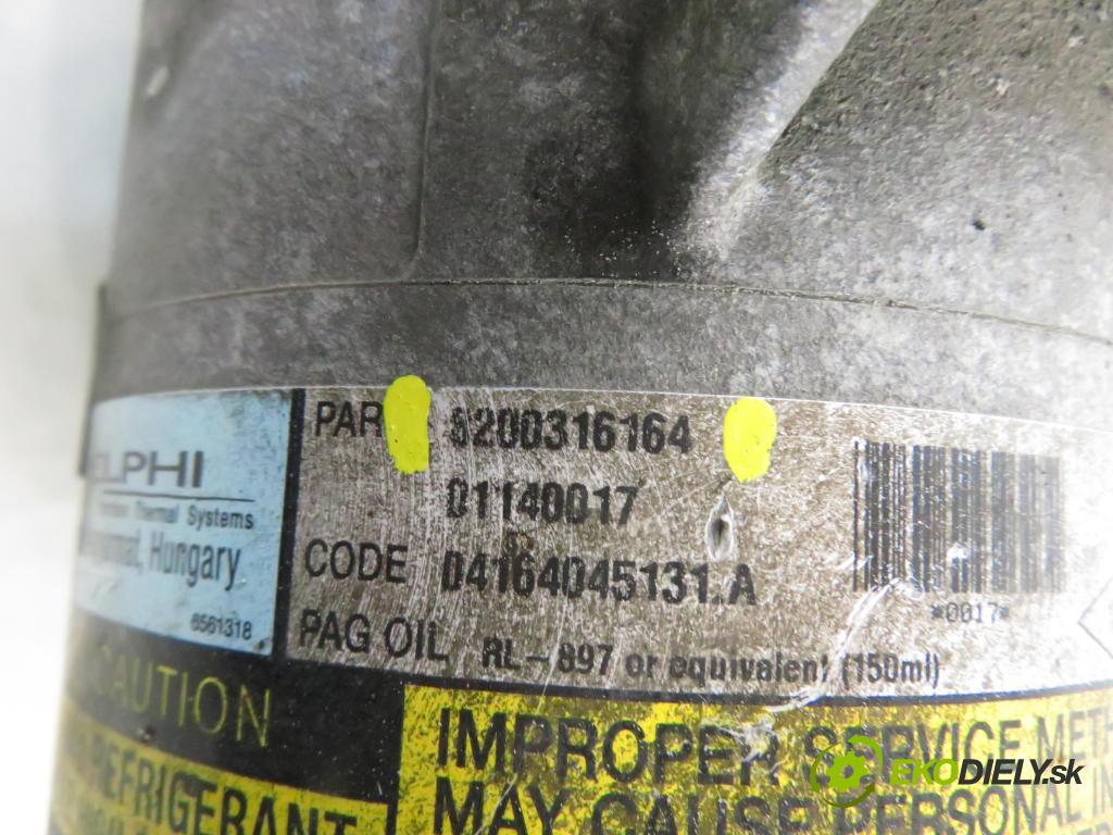 RENAULT MEGANE II sedan (LM0/1_) SEDAN 2004 0,00 1.6 - K4M 760 1598,00 KOMPRESOR: klimatizácie 8200316164 (Kompresor klimatizácie)