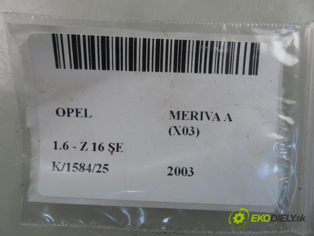 OPEL MERIVA A nadwozie wielkoprzestrzenne (MPV) (X03) HB 2003 64,00 1.6 - Z 16 SE 1598,00 reduktor Výparník LPG 67R010054