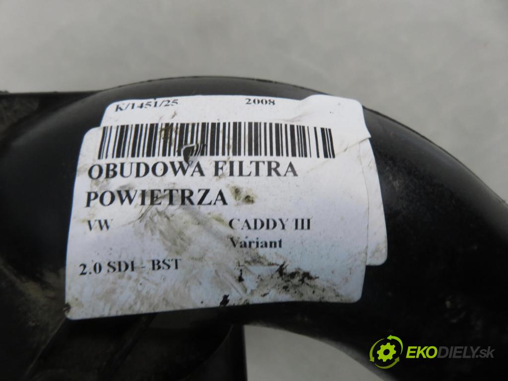 VW CADDY III Variant (2KB, 2KJ, 2CB, 2CJ) FURGON 2008 51,00 2.0 SDI - BST 1968,00 Obal filtra vzduchu 1F0129607 ; 1K0129610 (Obal vzduchového filtra)