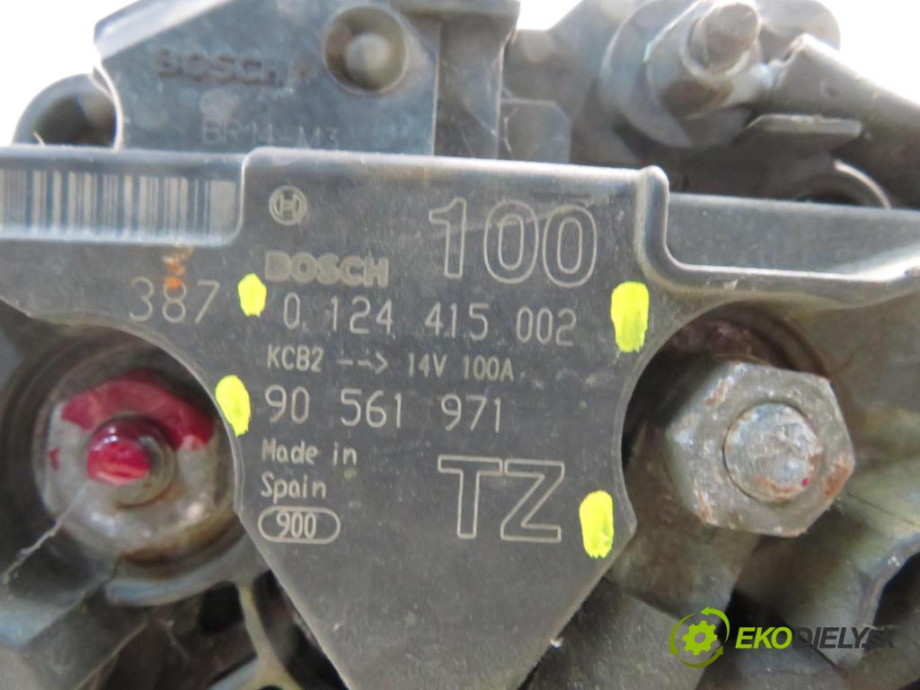 OPEL MERIVA A nadwozie wielkoprzestrzenne (MPV) (X03) HB 2003 64,00 1.6 - Z 16 SE 1598,00 Alternátor 90561971TZ ; 0124415002 (Alternátor)