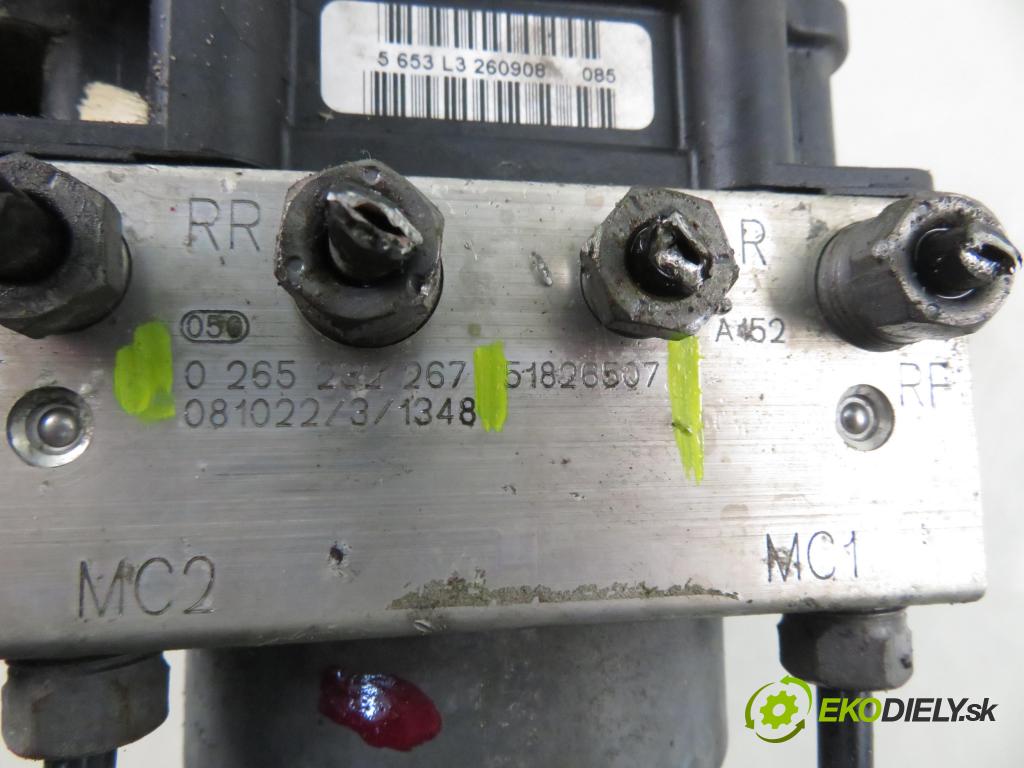 FIAT GRANDE PUNTO (199_) HB 2008 57,00 1.4 - 350 A1.000 1368,00 Pumpa ABS 0265800794 ; 51826507 ; 0265232267 (Pumpa ABS)