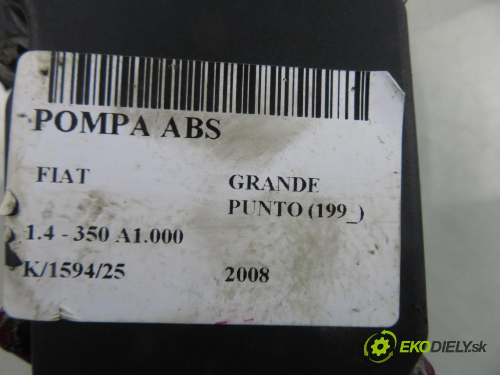 FIAT GRANDE PUNTO (199_) HB 2008 57,00 1.4 - 350 A1.000 1368,00 Pumpa ABS 0265800794 ; 51826507 ; 0265232267 (Pumpa ABS)