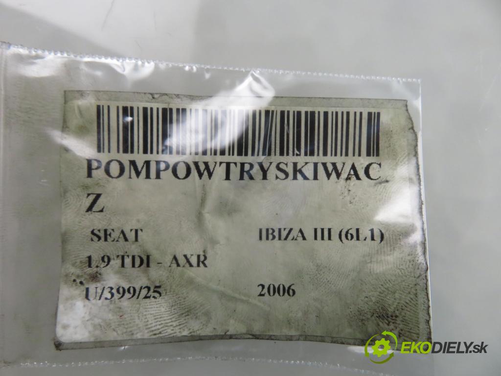 SEAT IBIZA III (6L1) HB 2006 74,00 1.9 TDI - AXR 1896,00 Vstrekovač 038130073AG ; 0414720215 (Vstrekovač paliva)