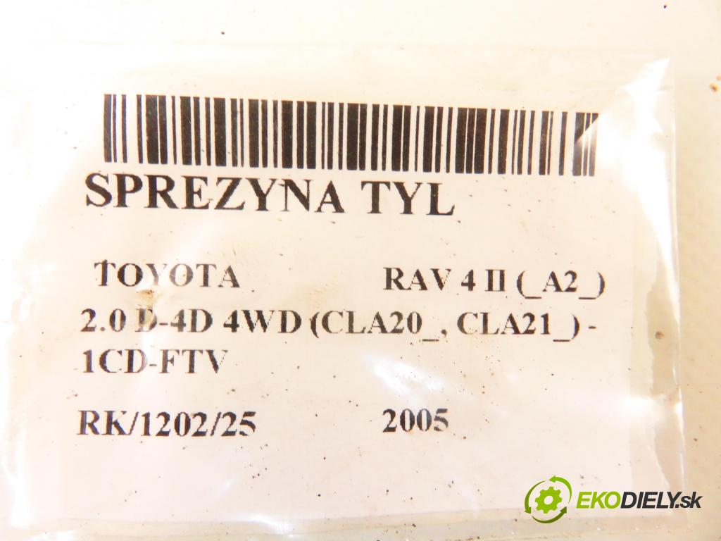 TOYOTA RAV 4 II (_A2_) SUV 2005 85,00 2.0 D-4D 4WD 116 - 1CD-FTV 1995,00 Pružina zadné