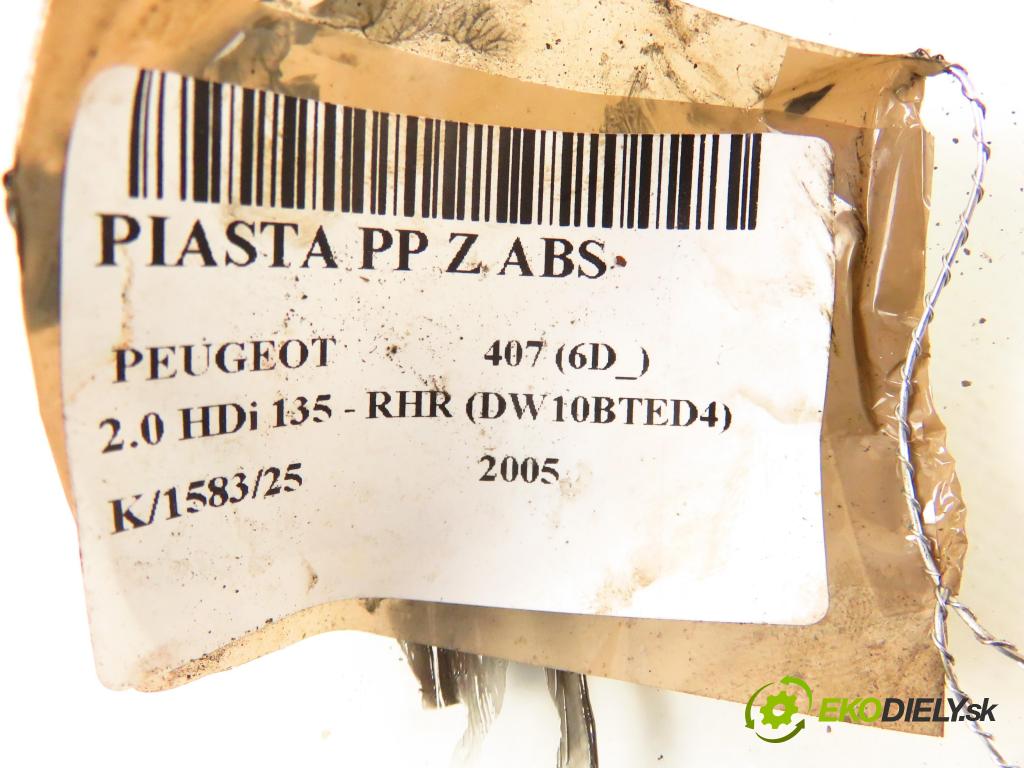 PEUGEOT 407 (6D_) SEDAN 2005 100,00 2.0 HDi 135 - RHR 1997,00 náboj PP ABS