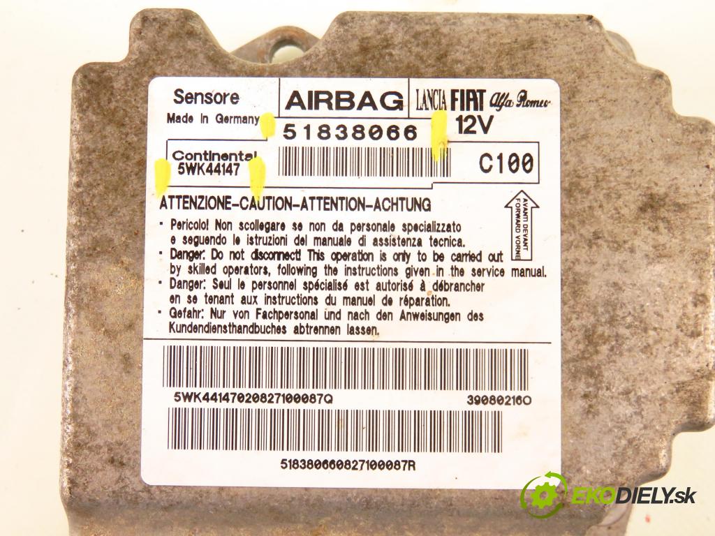 FIAT GRANDE PUNTO (199_) HB 2008 57,00 1.4 - 350 A1.000 1368,00 MODUL air BAG 51838066 ; 5WK44147