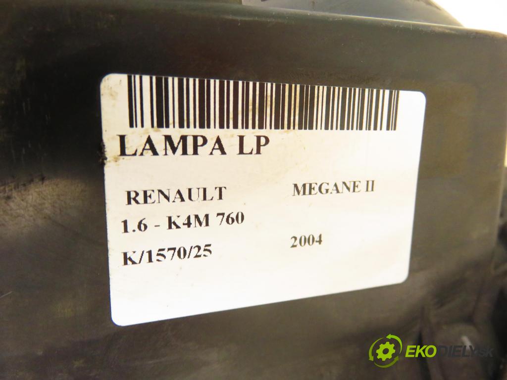 RENAULT MEGANE II sedan (LM0/1_) SEDAN 2004 0,00 1.6 - K4M 760 1598,00 světlo LP