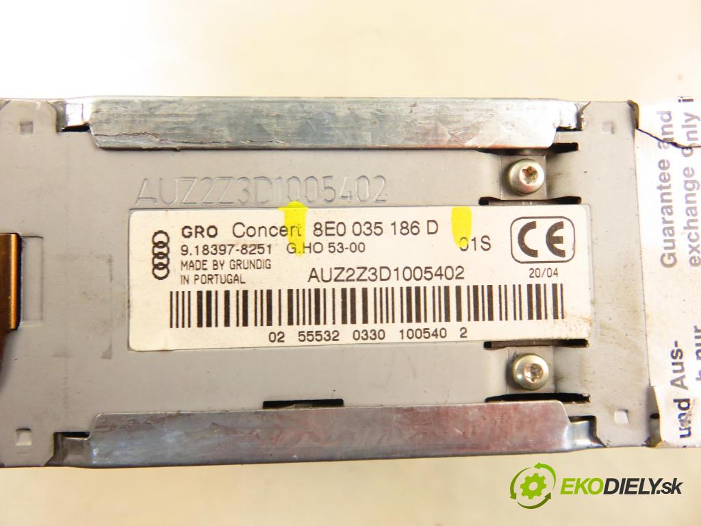 AUDI A4 (8E2, B6) SEDAN 2004 96,00 1.9 TDI PD 130 1896,00 RADIO CD 8E0035186D