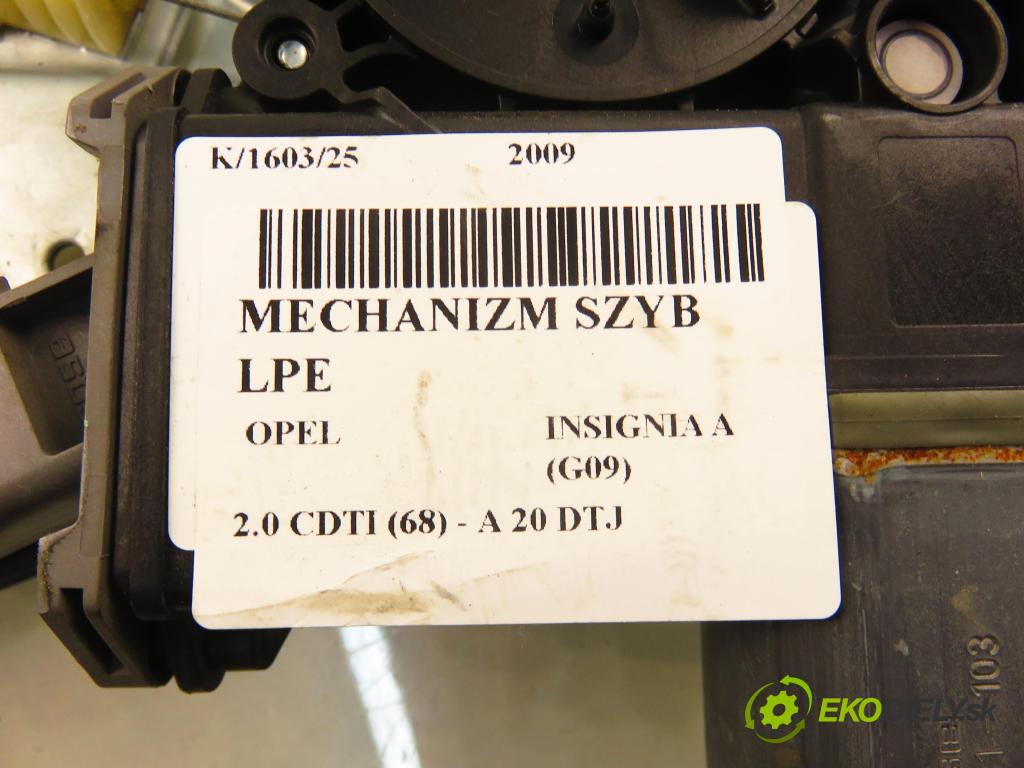 OPEL INSIGNIA A (G09) LIFTBACK 2009 96,00 2.0 CDTI (68) - A 20 DTJ 1956,00 Mechanizmus okien 966593102 ; 965872102