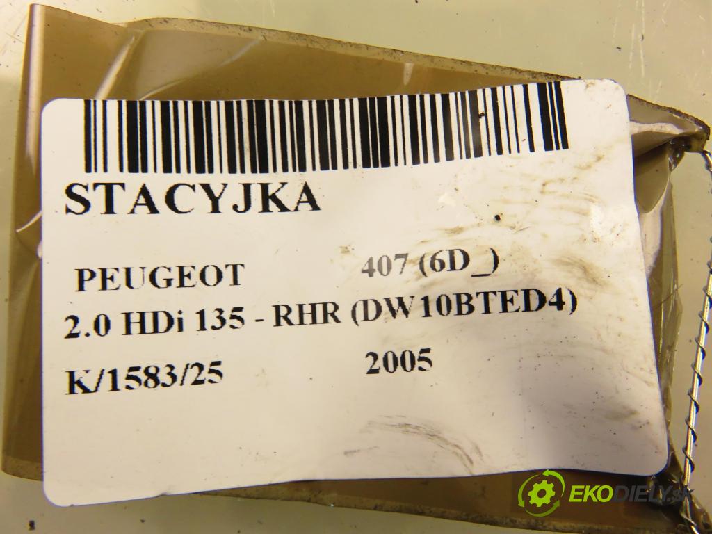 PEUGEOT 407 (6D_) SEDAN 2005 100,00 2.0 HDi 135 - RHR 1997,00 spinačka 9648445180 (Spínacia skrinka)