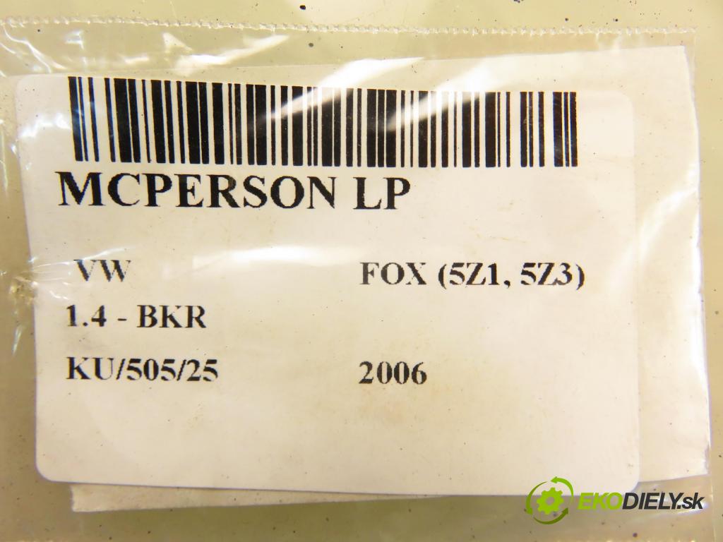 VW FOX (5Z1, 5Z3) HB 2006 55,00 1.4 - BKR 1390,00 MCPERSON LP 5Z0413031C