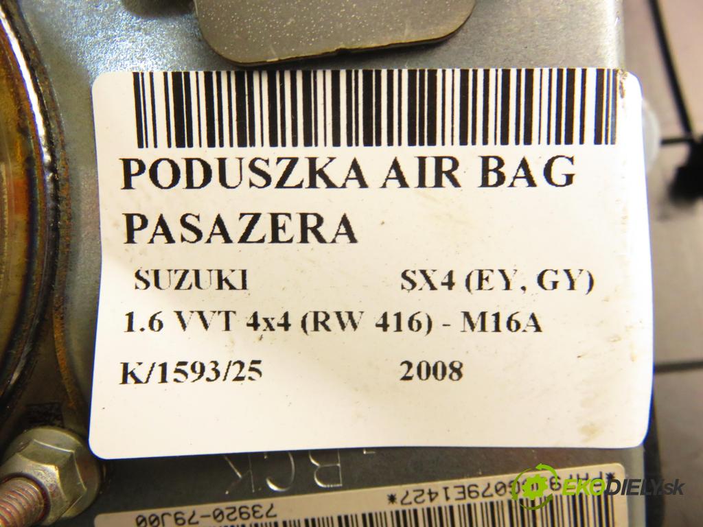 SUZUKI SX4 (EY, GY) CROSSOVER 2008 79,00 1.6 VVT 4x4 (RW 416) 107 - M16A 1586,00 AirBag air BAG CESTUJÍCÍ: 7391079J10 ; 7392079J00